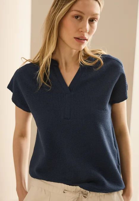 T-Shirt im Tunika-Look universal blue