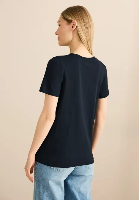 T-Shirt mit Print-Detail universal blue