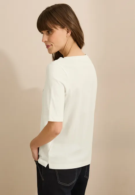 T-Shirt mit Wording vanilla white