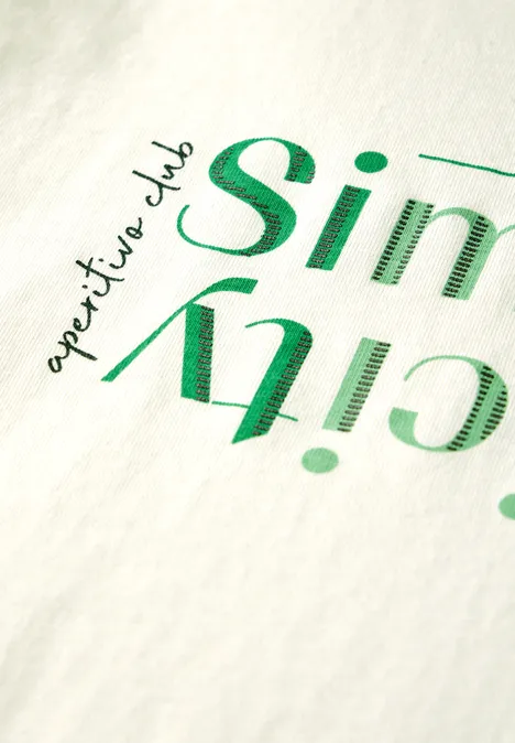 T-Shirt mit Wording vanilla white