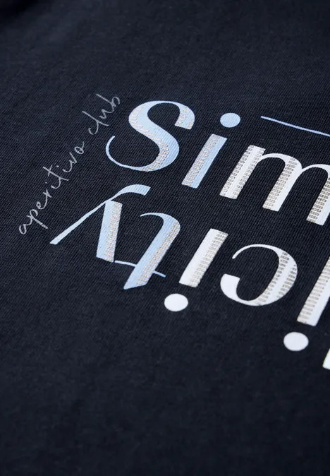 T-Shirt mit Wording universal blue