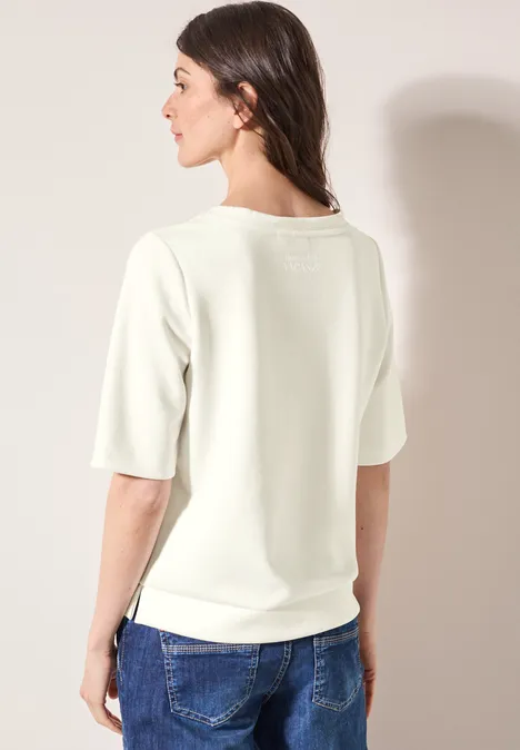 T-Shirt mit Wording vanilla white