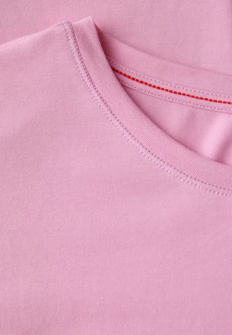 Basic Rundhals T-Shirt cherry blossom pink