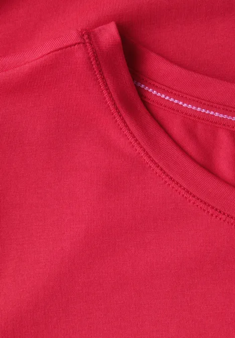 Basic Rundhals T-Shirt glazed apple red