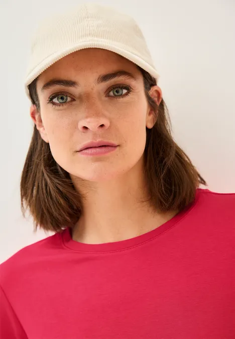 Basic Rundhals T-Shirt glazed apple red