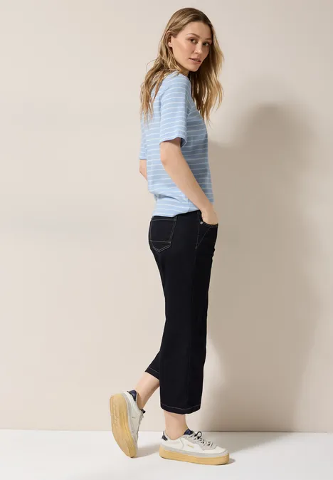 Gestreiftes T-Shirt pastel blue