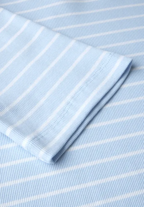 Gestreiftes T-Shirt pastel blue