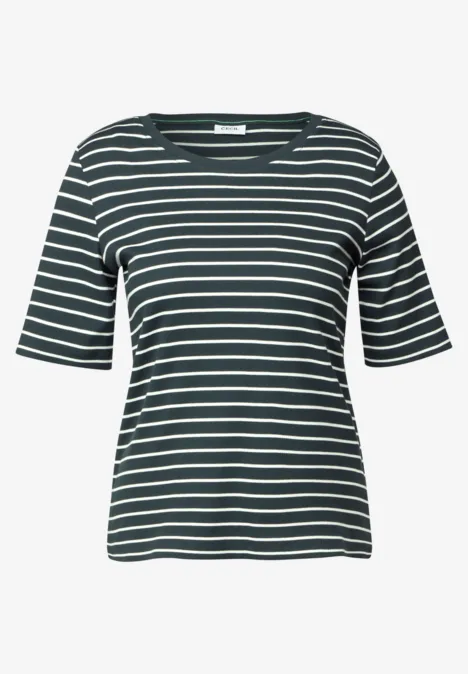Gestreiftes T-Shirt slate khaki