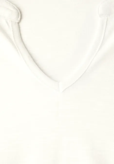 T-Shirt im Tunika-Look vanilla white