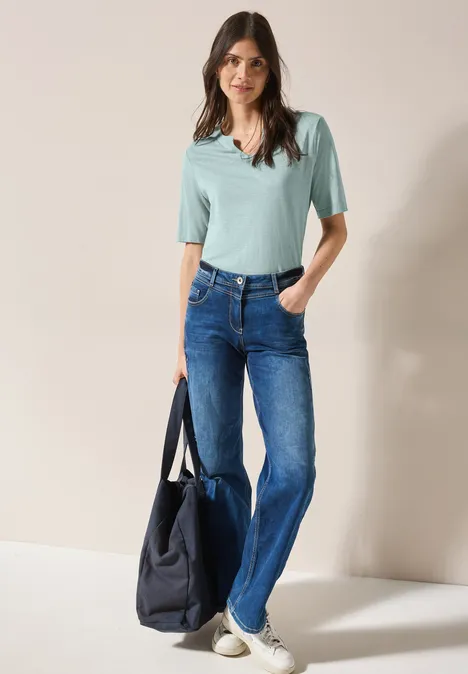 T-Shirt im Tunika-Look cool salvia green