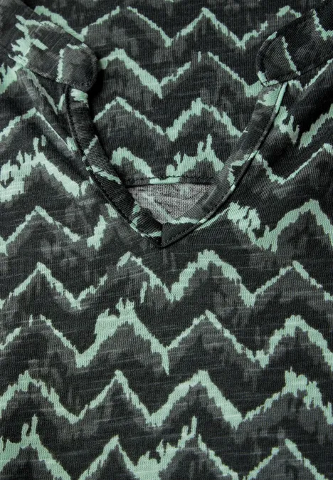 T-Shirt mit Minimal Print slate khaki