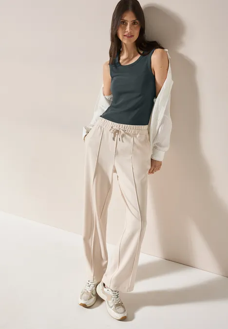 Basic Top mit Rippstruktur slate khaki Basic Top mit Rippstruktur slate khaki