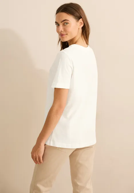 T-Shirt mit Wording vanilla white