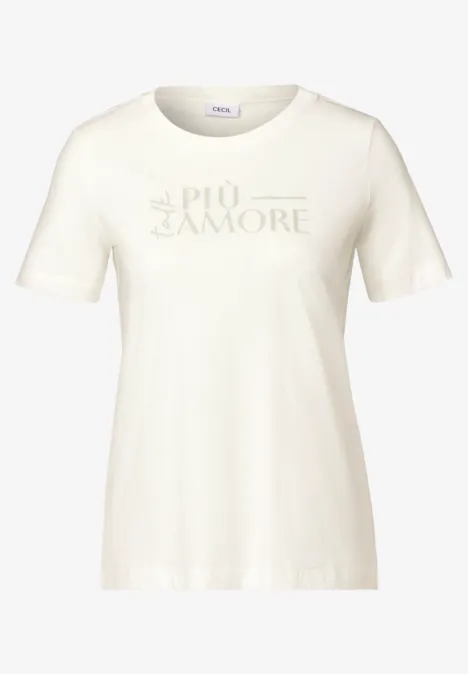 T-Shirt mit Wording vanilla white