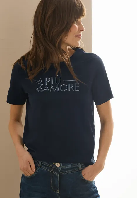 T-Shirt mit Wording universal blue