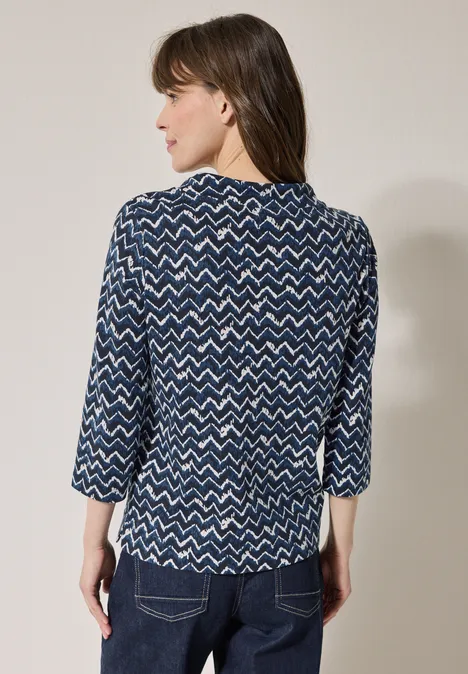 Shirt mit Minimal Print universal blue