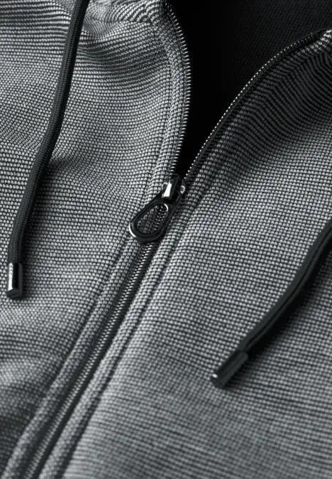 Tweekleurig jack met capuchon slate khaki