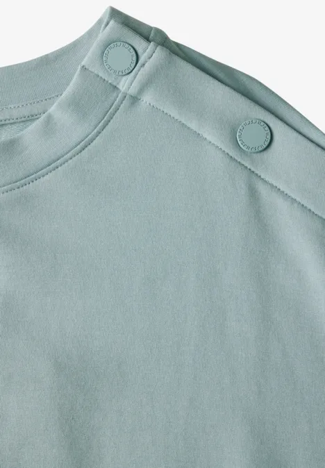 Shirt met knoopdetail cool salvia green