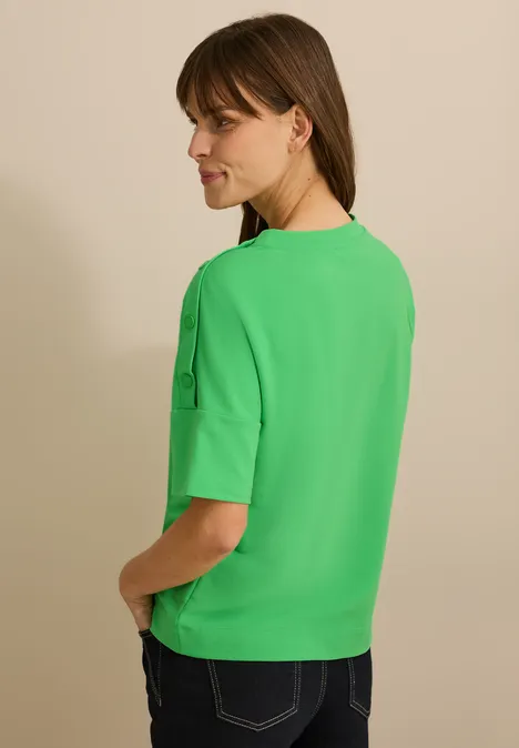 T-Shirt mit Knopfdetail iced neon green