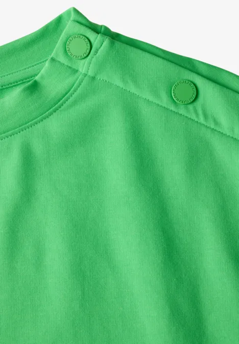 T-Shirt mit Knopfdetail iced neon green