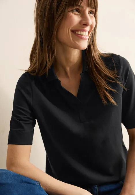 Piqué Poloshirt Black