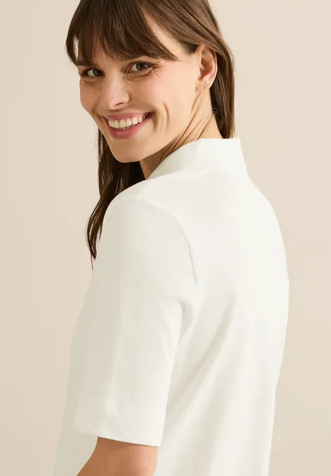 Polo piqué vanilla white