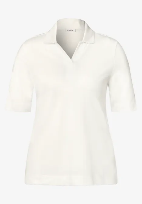 Polo piqué vanilla white