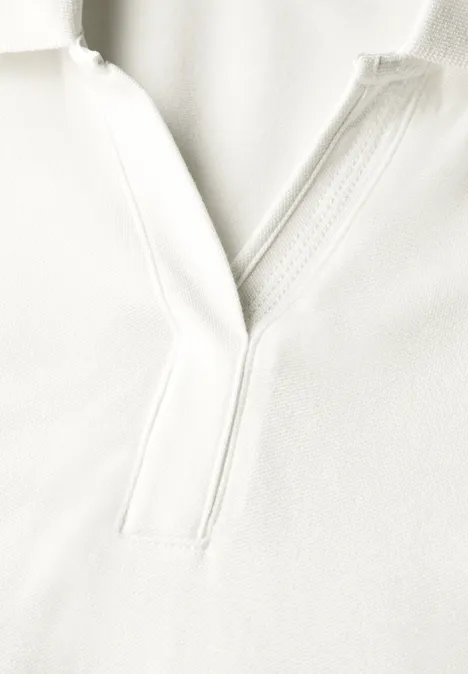 Polo piqué vanilla white