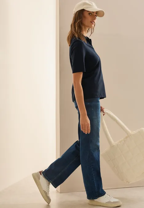 Piqué Poloshirt universal blue