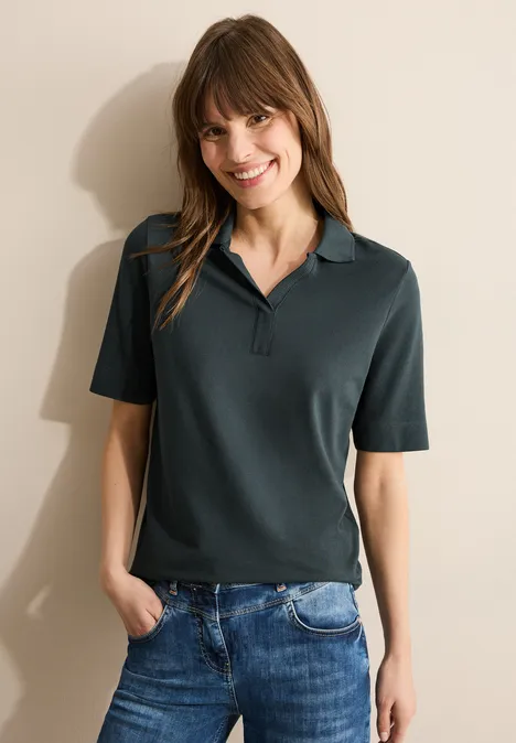 Piqué Poloshirt slate khaki