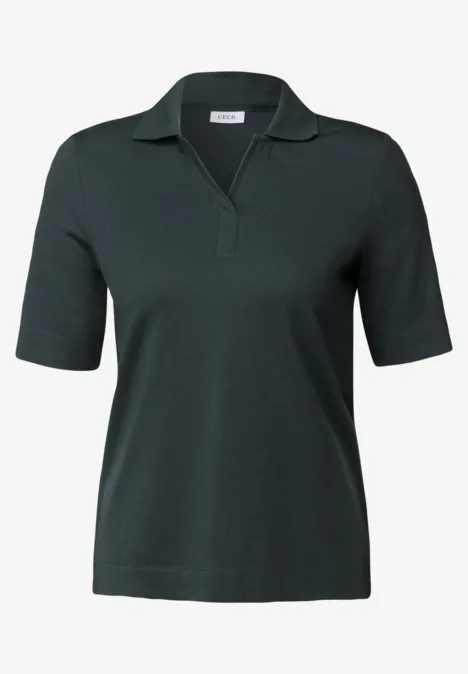 Piqué Poloshirt slate khaki