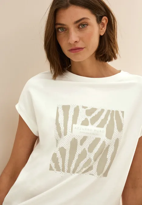 T-shirt avec imprimé vanilla white