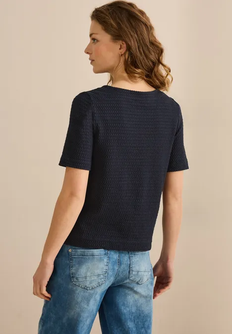 T-Shirt mit Struktur universal blue
