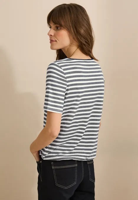 Streifenshirt mit Glitzer universal blue