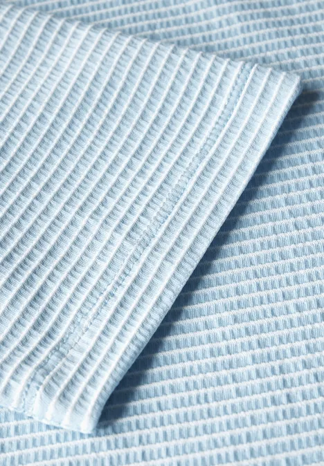 Streifenshirt mit Struktur pastel blue