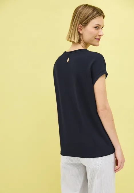 Shirt mit Glitzer-Print universal blue