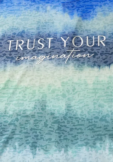 Shirt in Ausbrenner-Optik aster blue