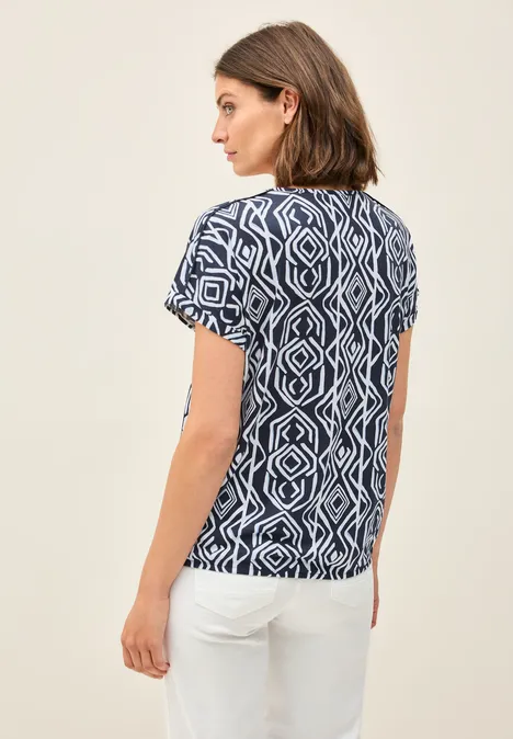 T-Shirt mit Deko-Nähten universal blue