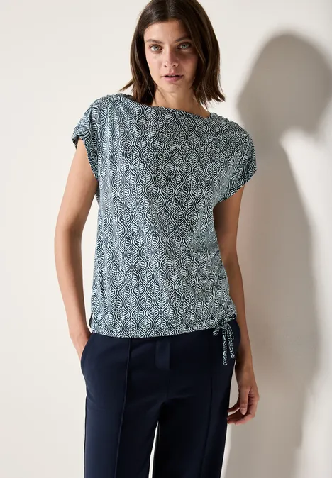 Gemustertes T-Shirt universal blue