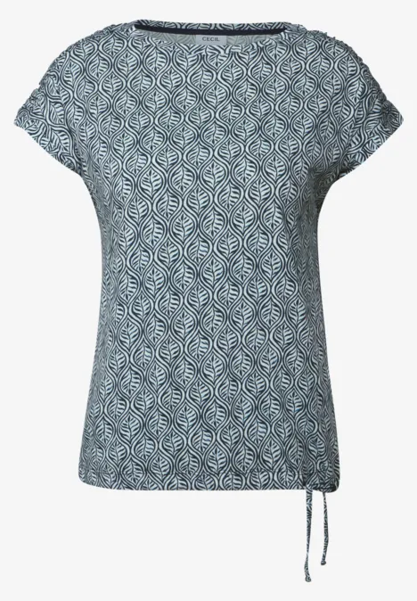 Gemustertes T-Shirt universal blue