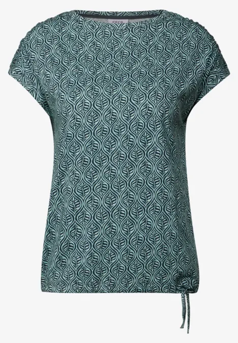 Gemustertes T-Shirt slate khaki