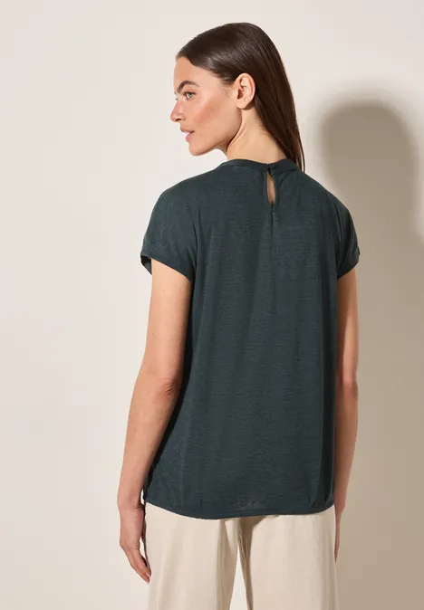 Shirt mit Ausbrenner-Muster slate khaki