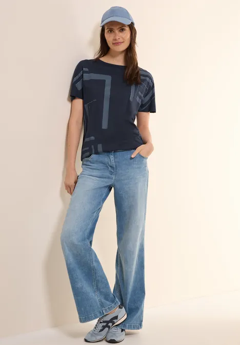 T-Shirt mit Grafik Print universal blue