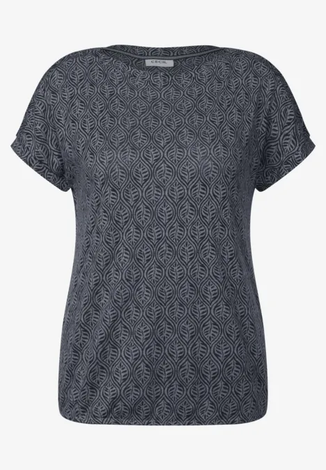 Melange-Look Shirt universal blue melange
