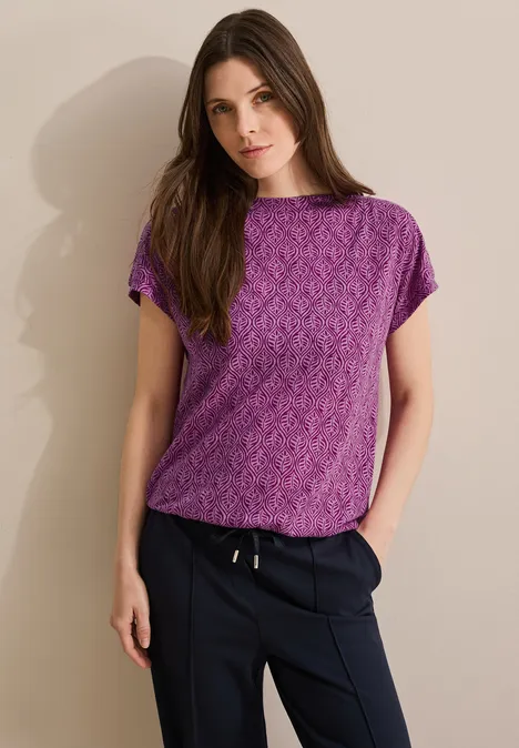 Melange-Look Shirt anemone pink melange