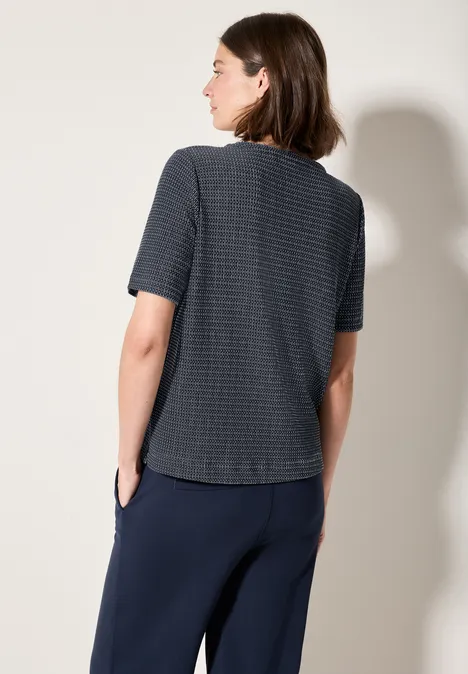 T-Shirt mit Struktur universal blue