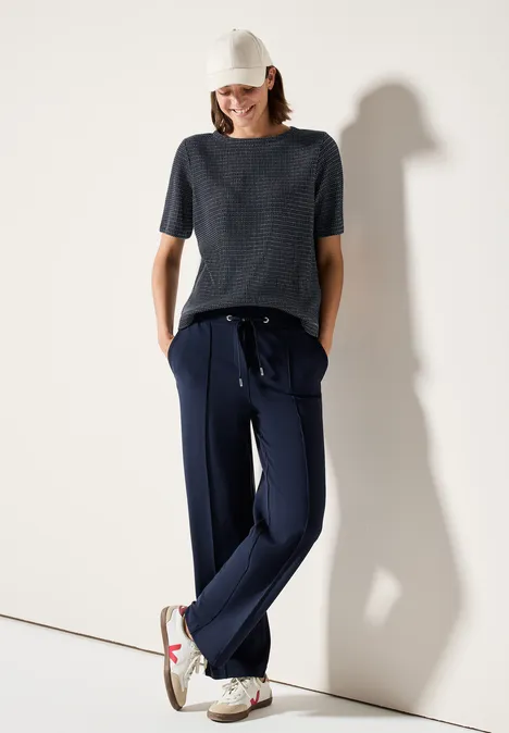T-Shirt mit Struktur universal blue