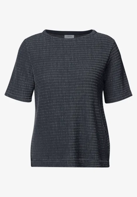 T-Shirt mit Struktur universal blue