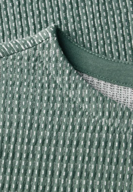 T-Shirt mit Struktur matcha green