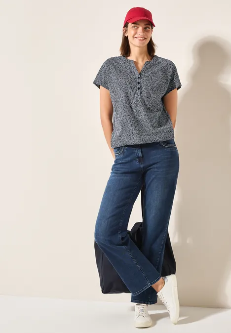 Shirt im Tunika-Look universal blue